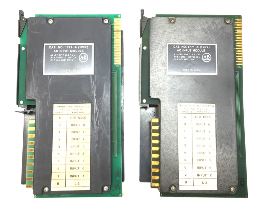 Allen-Bradley 120V AC Input Module 1771-IA (636004) w/Enclosure [Lot of 2] USED