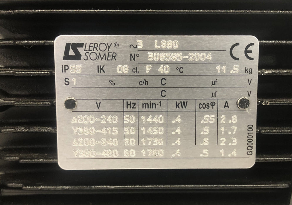 Ulvac Kiko Inc 200/400V 50/60Hz 3-Phase Vacuum Pump GLD-136A USED