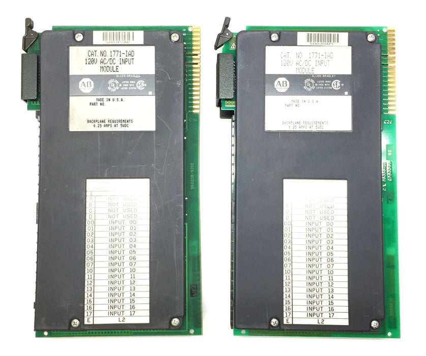 Allen-Bradley 120V AC/DC Input Module 1771-IAD (960208) [Lot of 2] NOS
