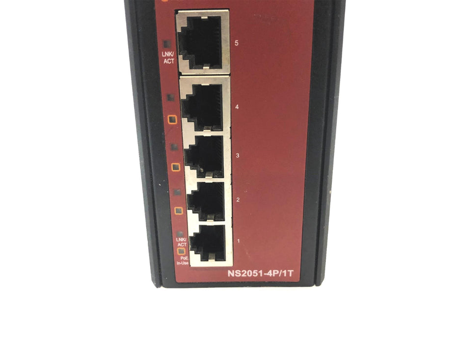 Interlogix 5 Port Industrial Ethernet (Untested) NS2051-4P/1T USED