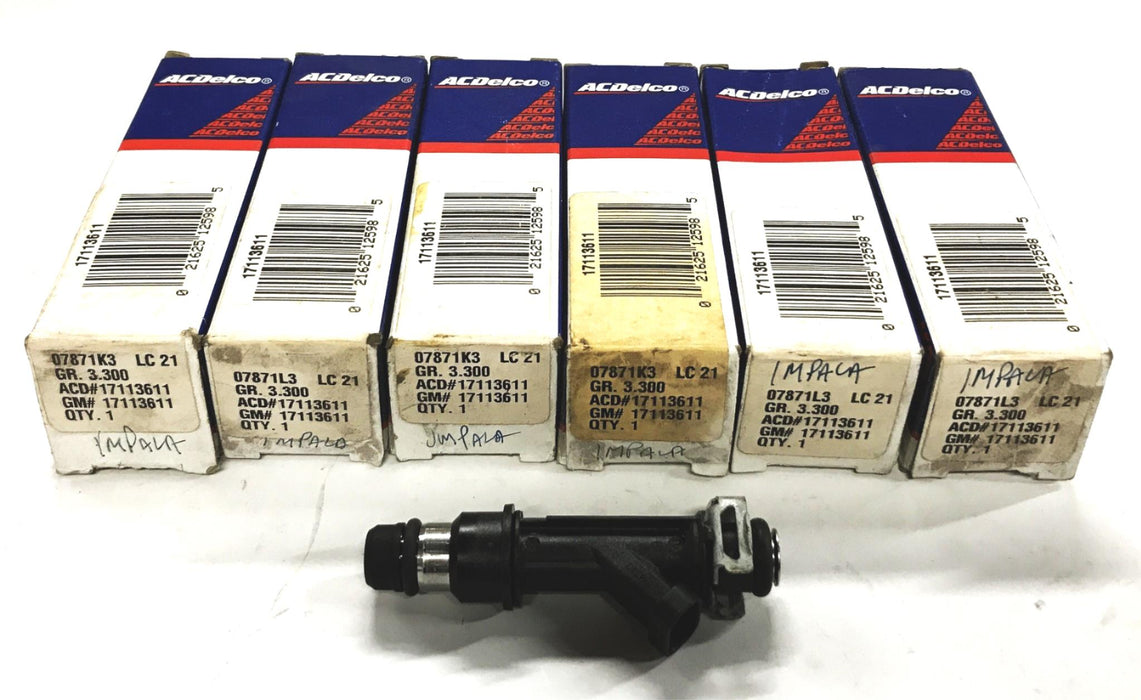 ACDelco GM Delphi Fuel Injector 17113611 [Lot  of 6] NOS