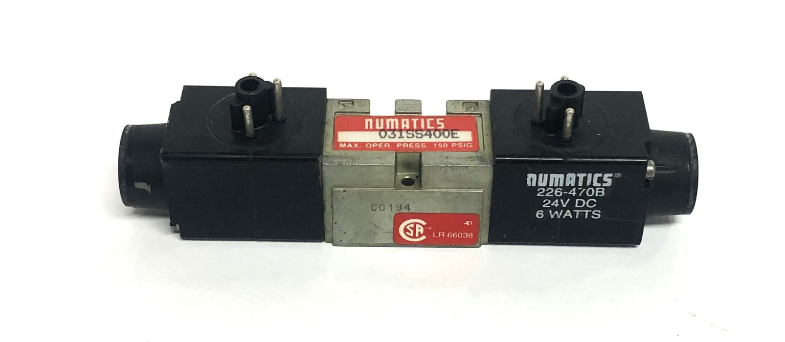 Numatics Max 150PSIG Solenoid Valve 031SS400E NOS