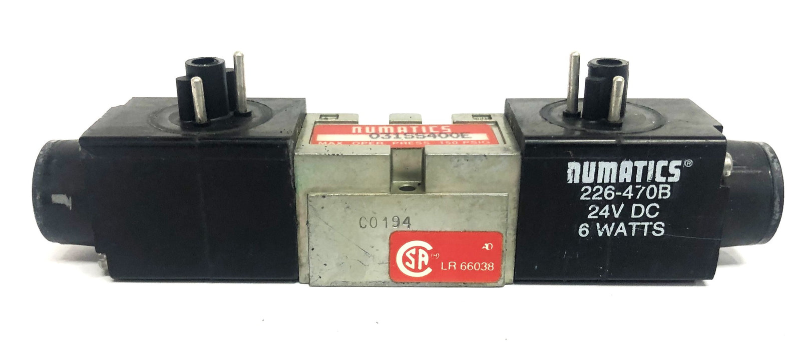 Numatics Max 150PSIG Solenoid Valve 031SS400E NOS