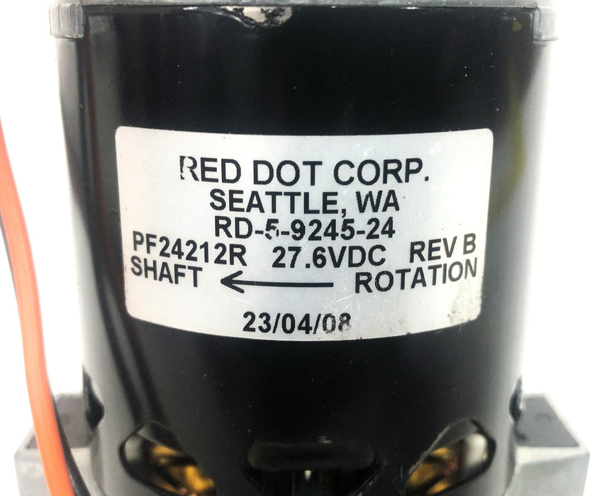 Red Dot Corp PF24212R 27.6VDC REV B Single Shaft Blower Motor RD-5-9245-24 NOS