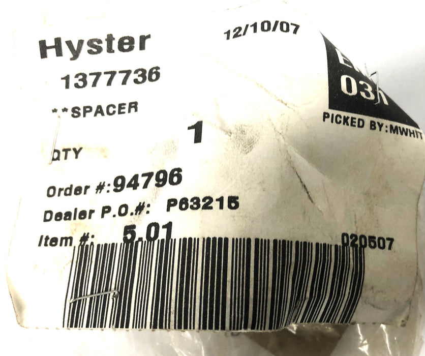 Hyster Spacer 1377736 NOS