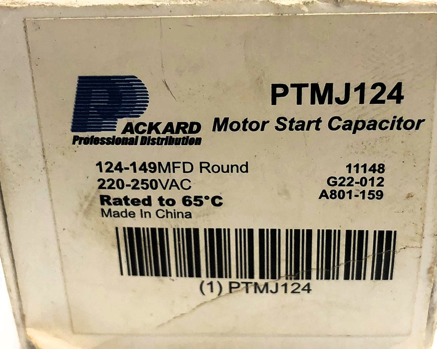 Packard 124-149 MFD 220-250 VAC Motor Starter Capacitor PTMJ124 [Lot of 2] NOS