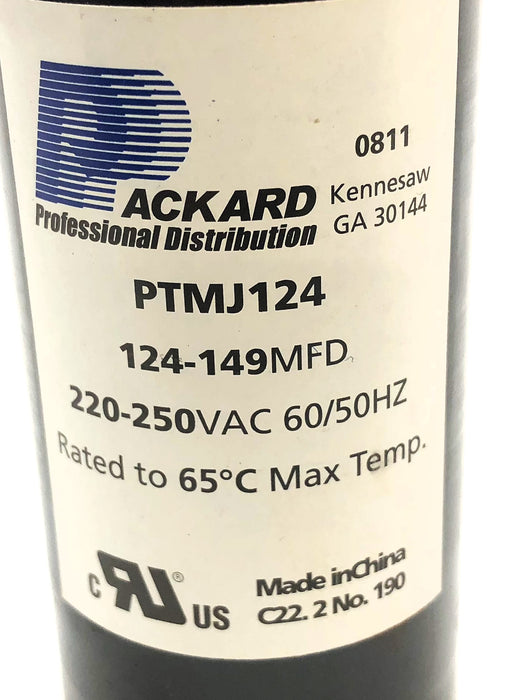 Packard 124-149 MFD 220-250 VAC Motor Starter Capacitor PTMJ124 [Lot of 2] NOS