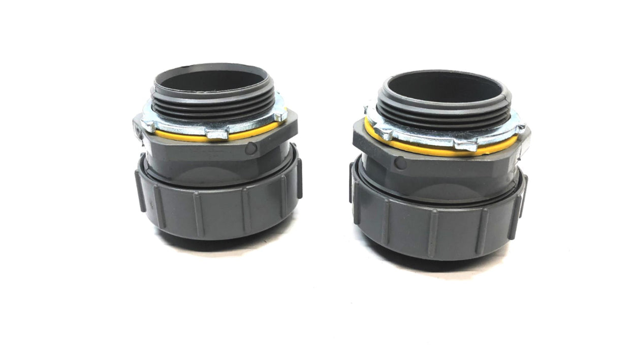 Arlington Pack of (2) Straight PVC Liquid-Tight UV Rated Connectors NMLT150 USED