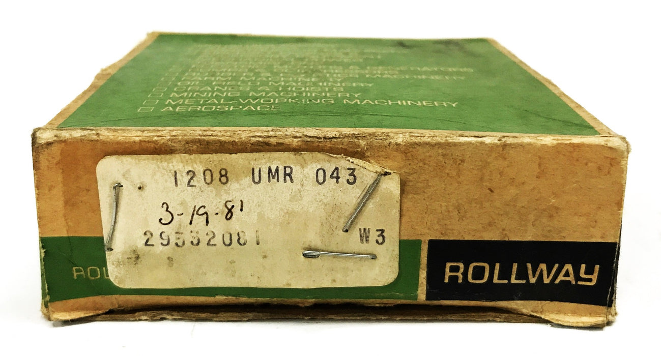 Rollway Cylindrical Roller Bearing 1208-UMR NOS