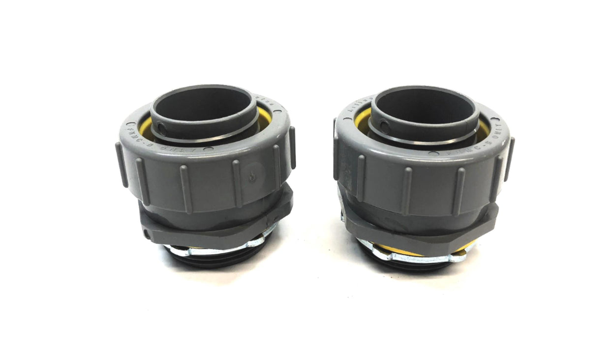 Arlington Pack of (2) Straight PVC Liquid-Tight UV Rated Connectors NMLT150 USED