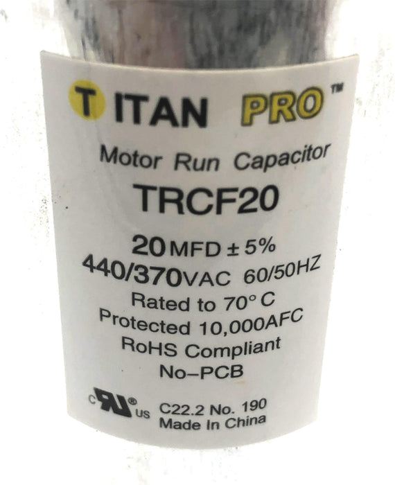 Titan Pro 20MFD 440/370 VAC Capacitor TRCF20 [Lot of 3] NOS