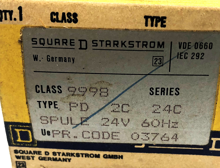 Square D Starkstrom 24V 60HZ Coil PD2C24C (03764) NOS