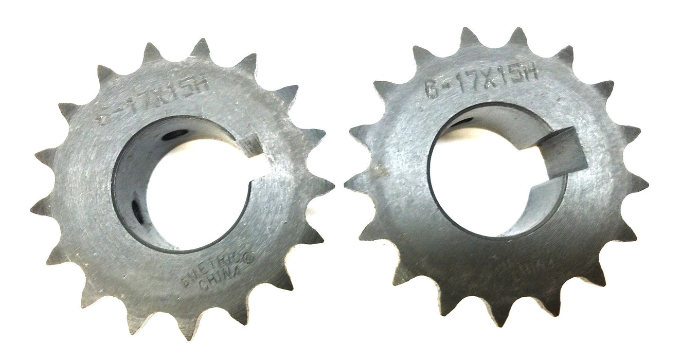 Ametric 17-Tooth Roller Chain Sprocket 6-17X15H [Lot of 2] NOS