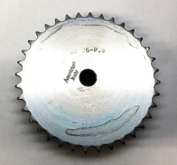 Ametric 36-Teeth 1/4" Bore Roller Chain Sprocket 36-P.6 NOS