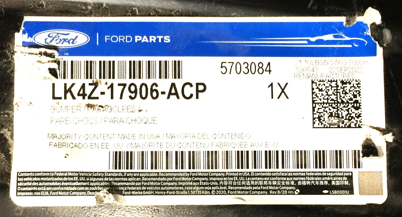 Ford Parts Bumper Reinforcement Bar LK4Z-17906-ACP NOS FREIGHT