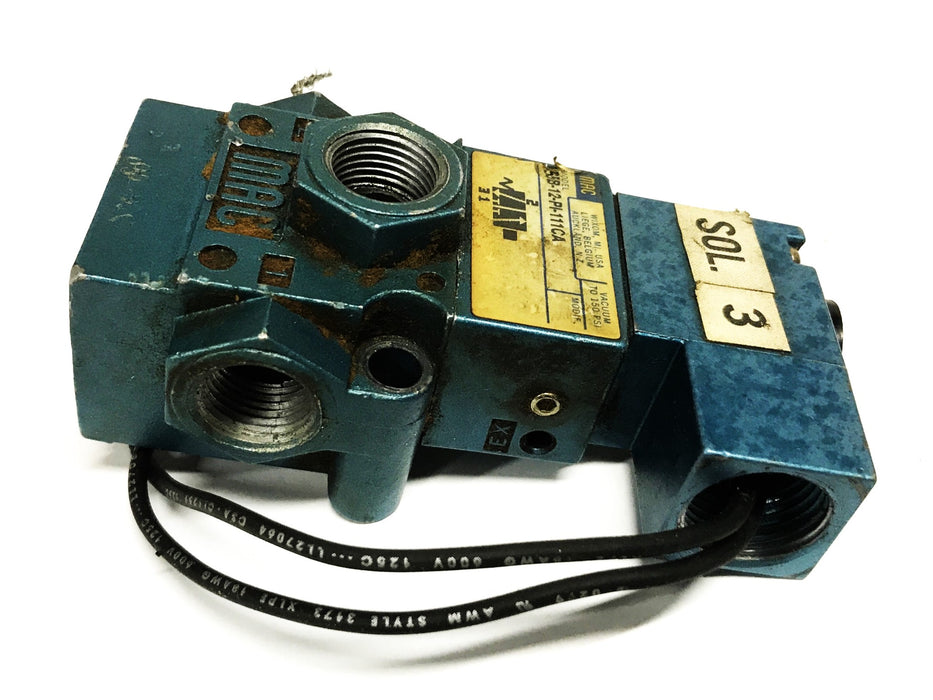 Mac Valves 3-Way Series 55 Solenoid Valve 55B-12-PI-111CA USED