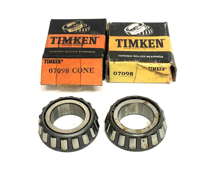 Timken Tapered Roller Bearing Cone 07098 [Lot of 2] NOS