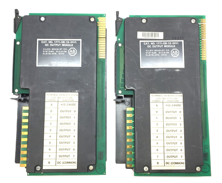Allen-Bradley 12-24V DC Output Module 1771-OB (636007) [Lot of 2] USED