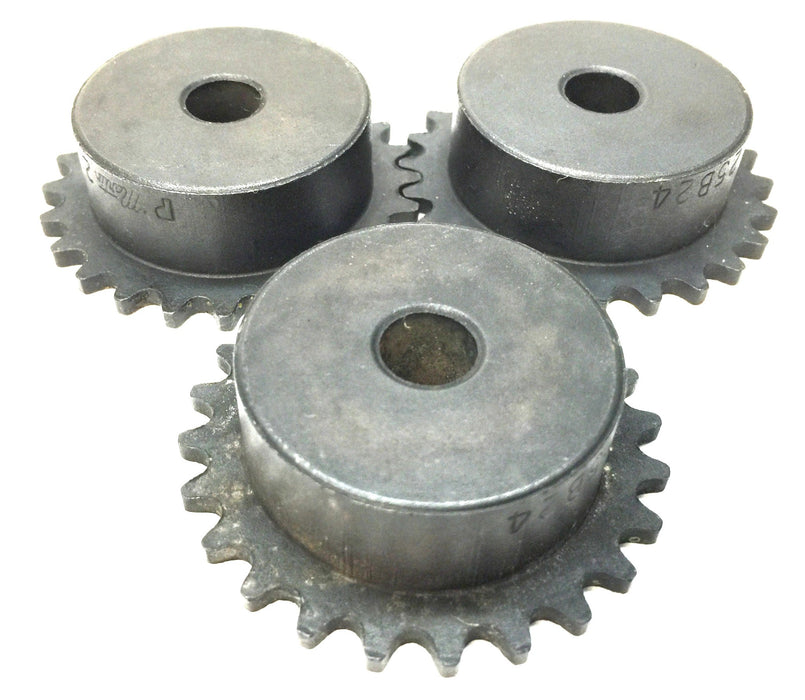Martin Single Roller Chain Sprocket 25B24 [Lot of 3] NOS