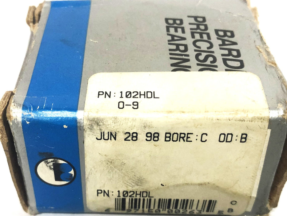 Barden Angular Contact Bearing Set of 2 102HDL NOS
