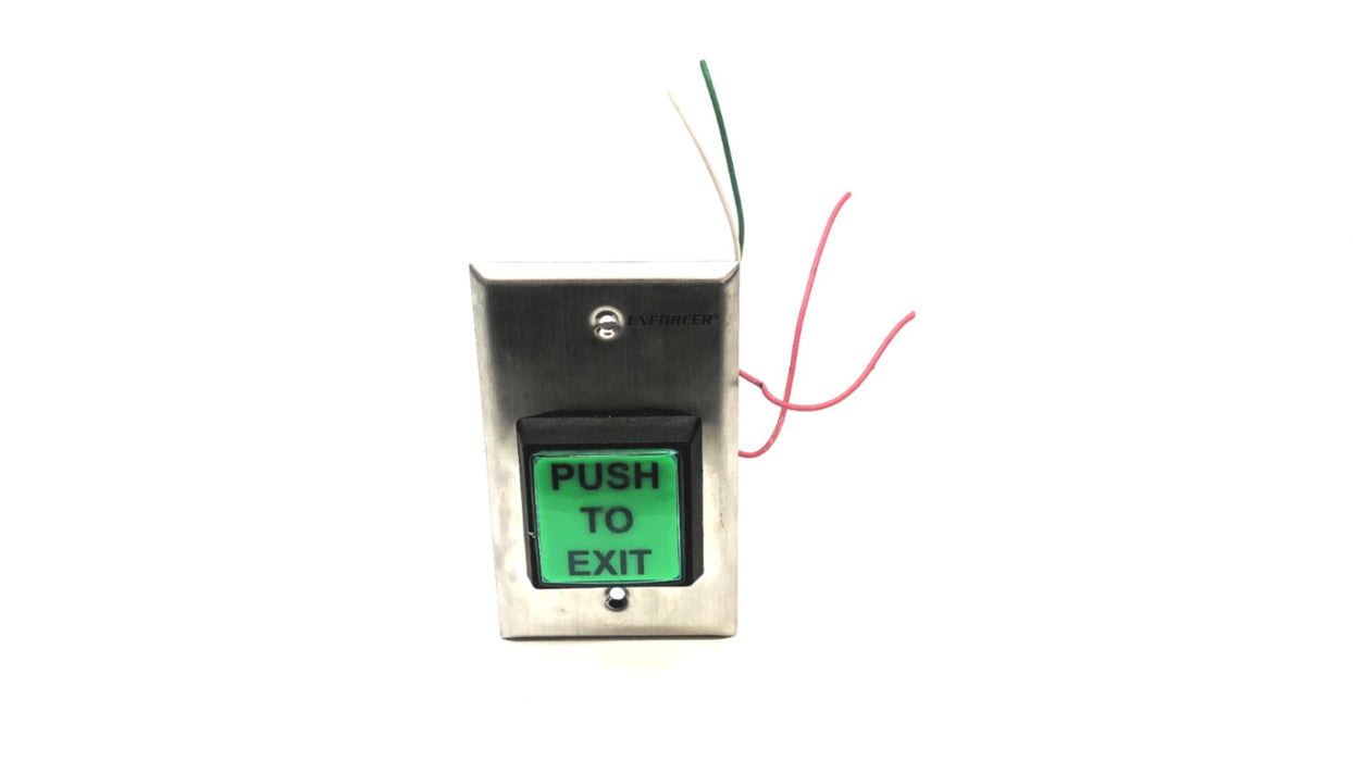 Enforcer Push To Exit Plate RTE W/ Timer (Untested) SD-7202GC-PTQ USED