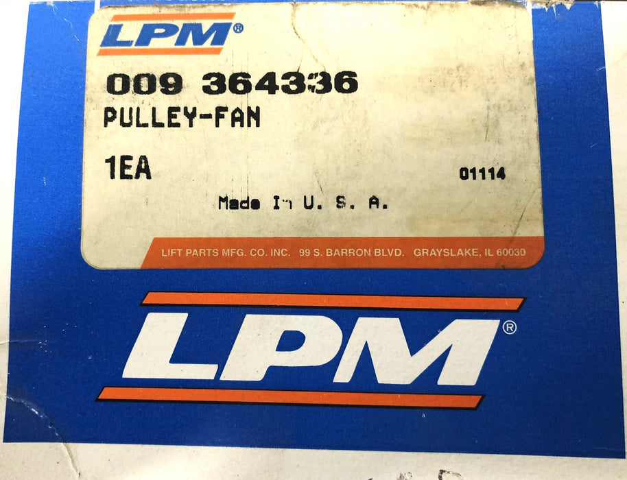 LPM Fafnir Fan Pulley For CAT Forklift 364336 (10874) NOS