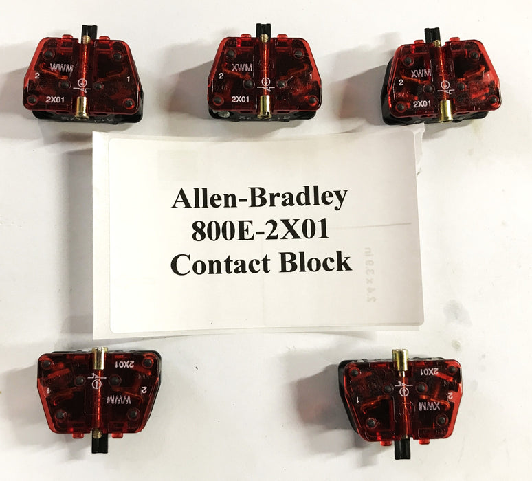 Allen-Bradley Contact Block 800E-2X01 [Lot of 5] NOS