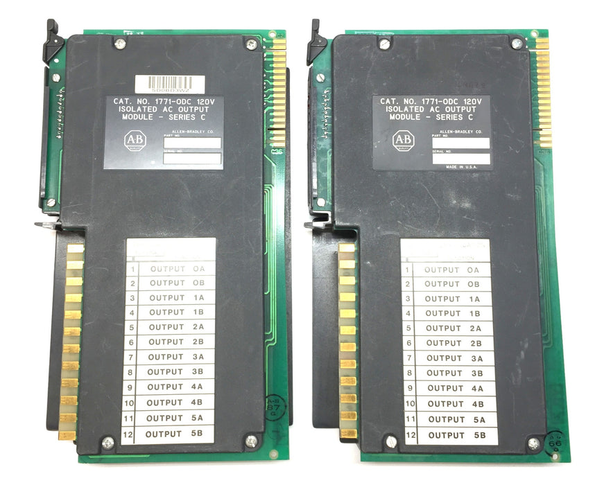 Allen-Bradley 120V Isolated AC Module 1771-ODC Series C [Lot of 2] USED