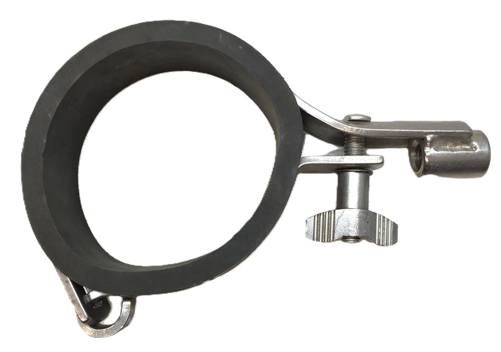 Unbranded 4-1/2" Rubber Lined 304SS Clamp USED