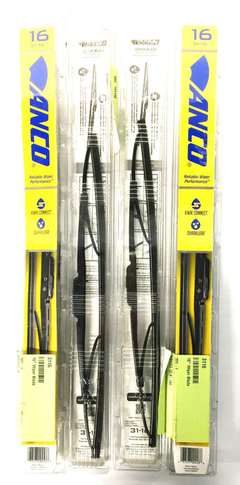 ANCO 16" Windshield Wiper Blade 31-16 [Lot of 4] NOS