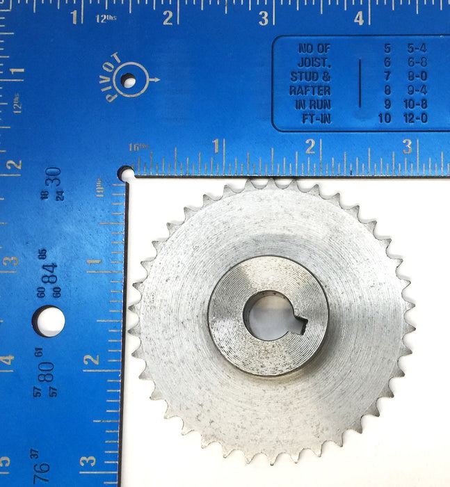 Ametric Roller Chain Sprocket 1/2" Bore with Keyway 04B-38 NOS