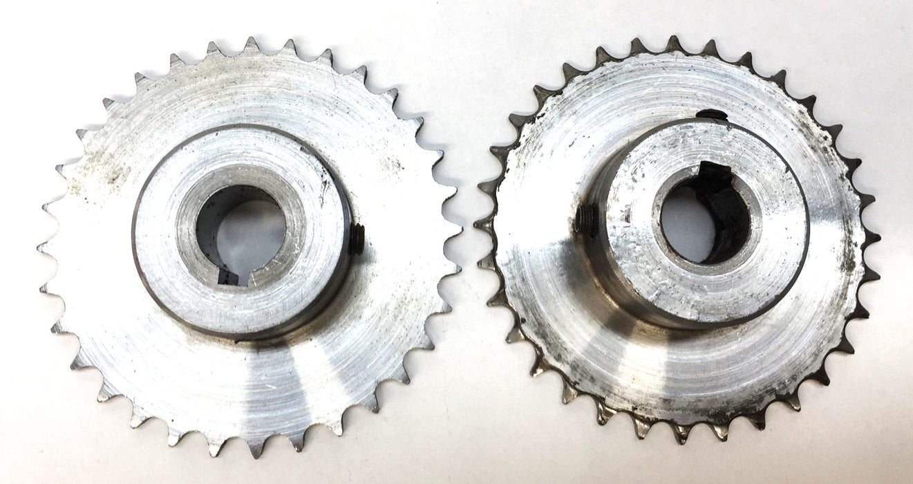 Ametric Roller Chain Sprocket 1/2" Bore with Keyway 32P6 [Lot of 2] USED