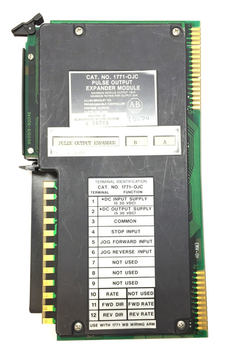 Allen-Bradley Pulse Output Expander Module 1771-OJC Firm Rev.B Series.A USED