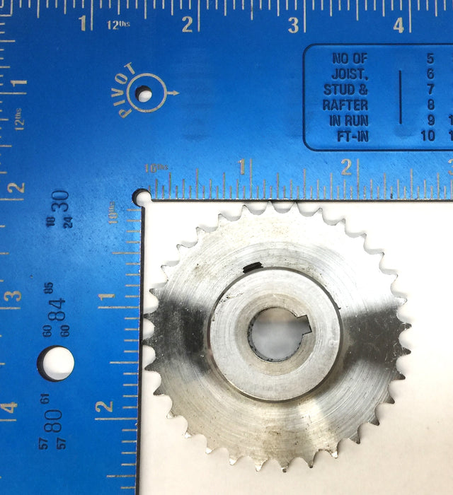 Ametric Roller Chain Sprocket 1/2" Bore with Keyway 32P6 [Lot of 2] USED