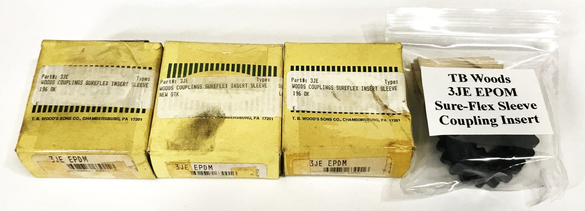 TB Woods Sure-Flex Sleeve Coupling Insert 3JE [Lot of 4] NOS