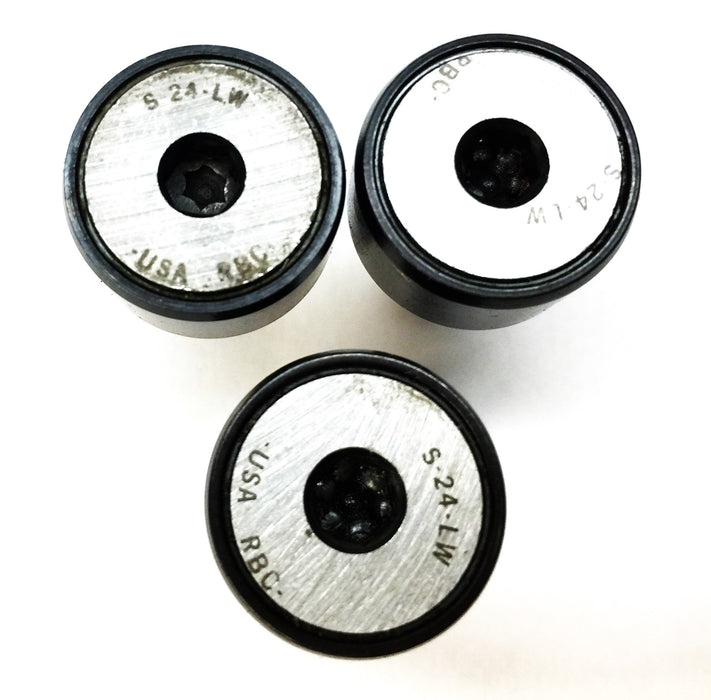 RBC Cam Follower Roller Bearing S-24-LW [Lot of 3] NOS