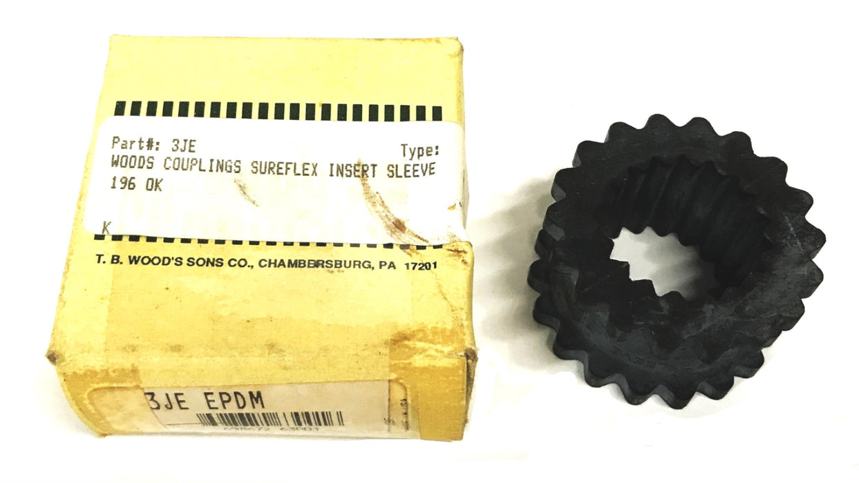 TB Woods Sure-Flex Sleeve Coupling Insert 3JE [Lot of 4] NOS