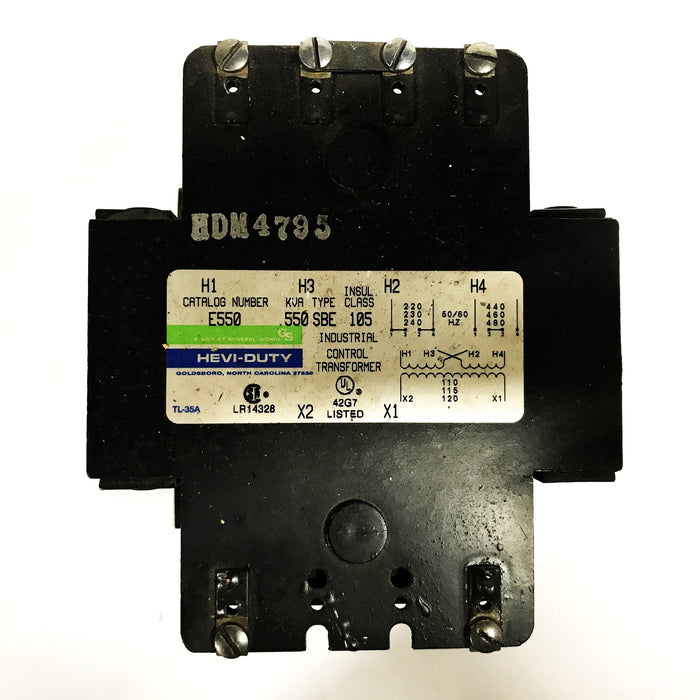 General Signal "Hevi-Duty" Industrial Control Transformer E550 USED