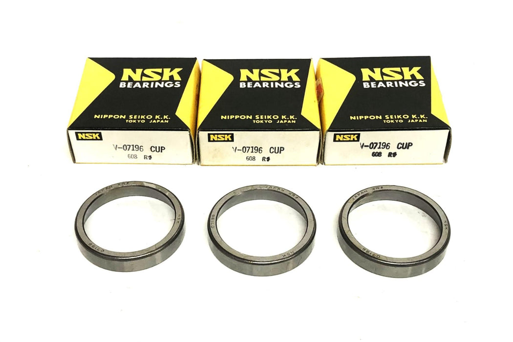 NSK Bearing Tapered Roller Bearing Cup V-07196 (07196) [Lot of 3] NOS