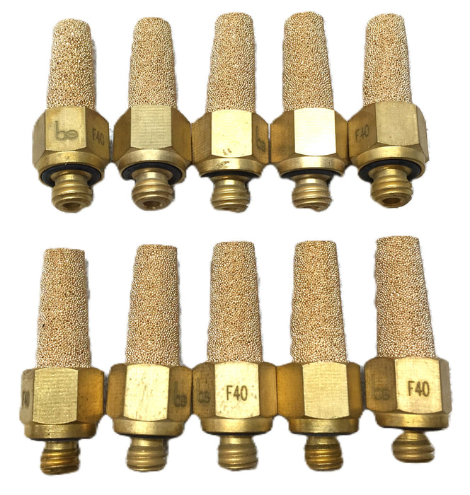 Beswick Engineering F40 Sintered Bronze Pneumatic Muffler 10-32 [Lot of 10] NOS