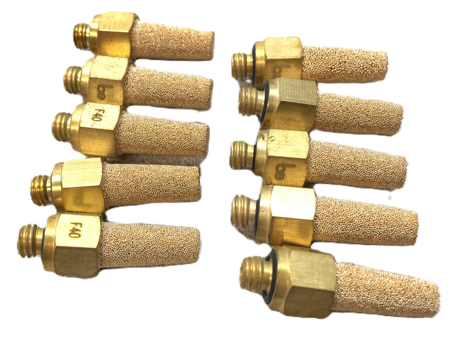 Beswick Engineering F40 Sintered Bronze Pneumatic Muffler 10-32 [Lot of 10] NOS