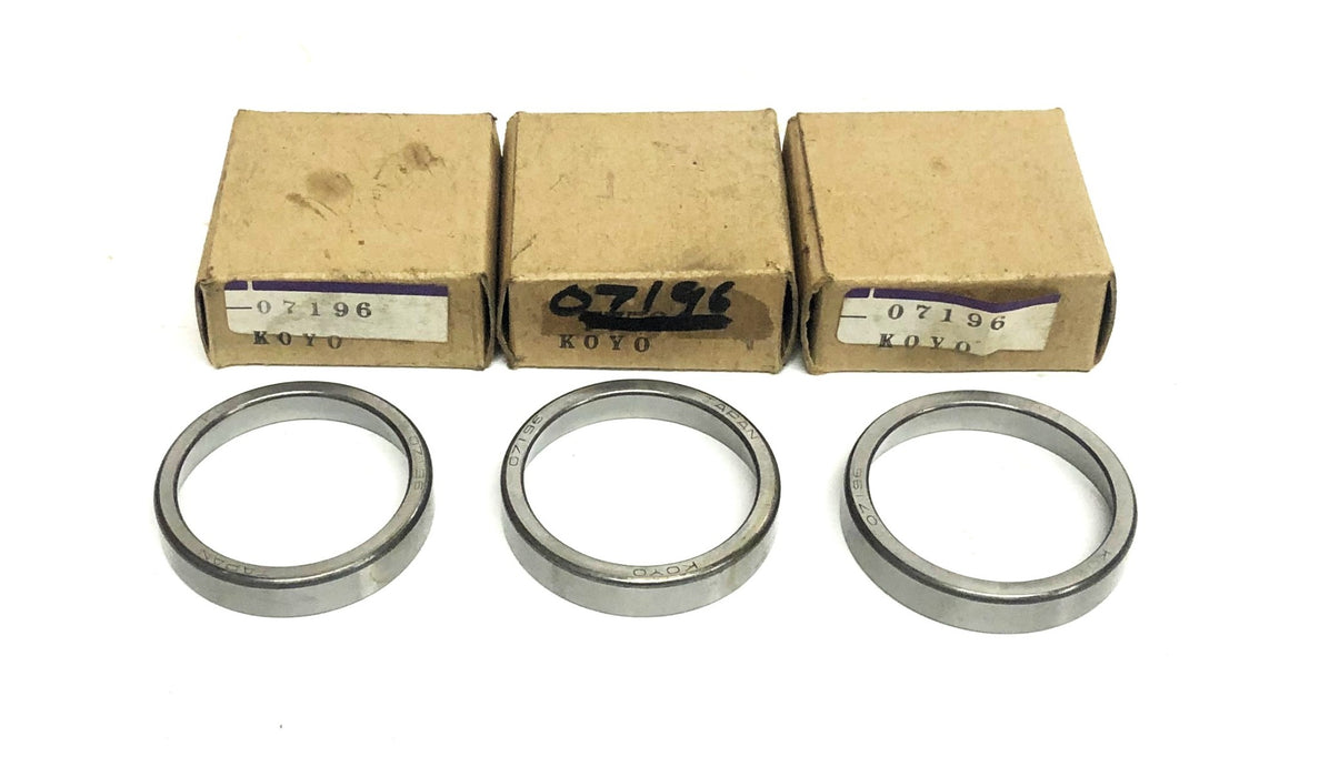 Koyo Bearing Tapered Roller Bearing Cup 07196 [Lot of 3] NOS