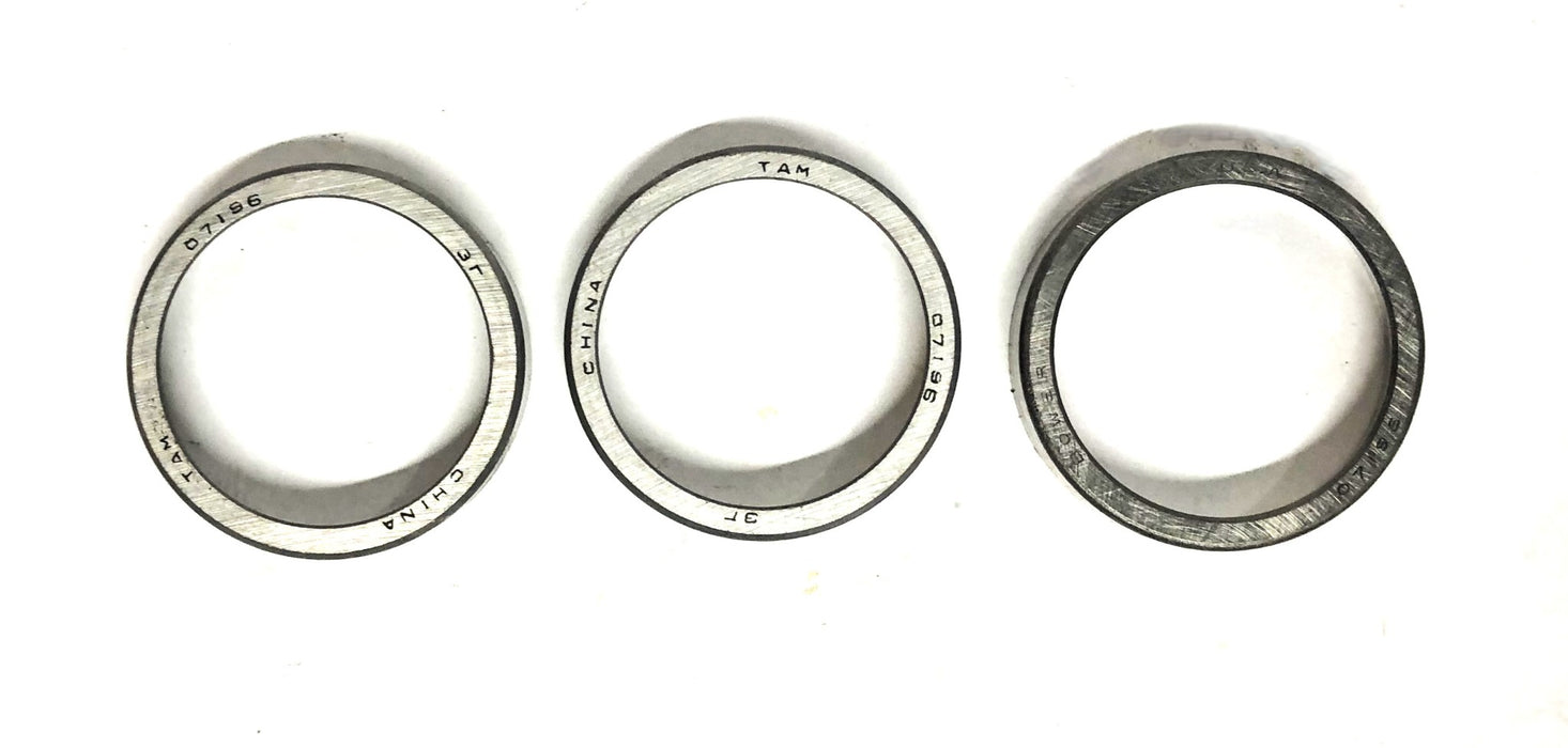TAM/Bower Assorted Bearing Tapered Roller Bearing Cup 07196 [Lot of 3] NOS