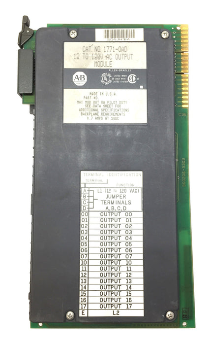 Allen-Bradley 12 to 120V AC Output Module 1771-OAD USED