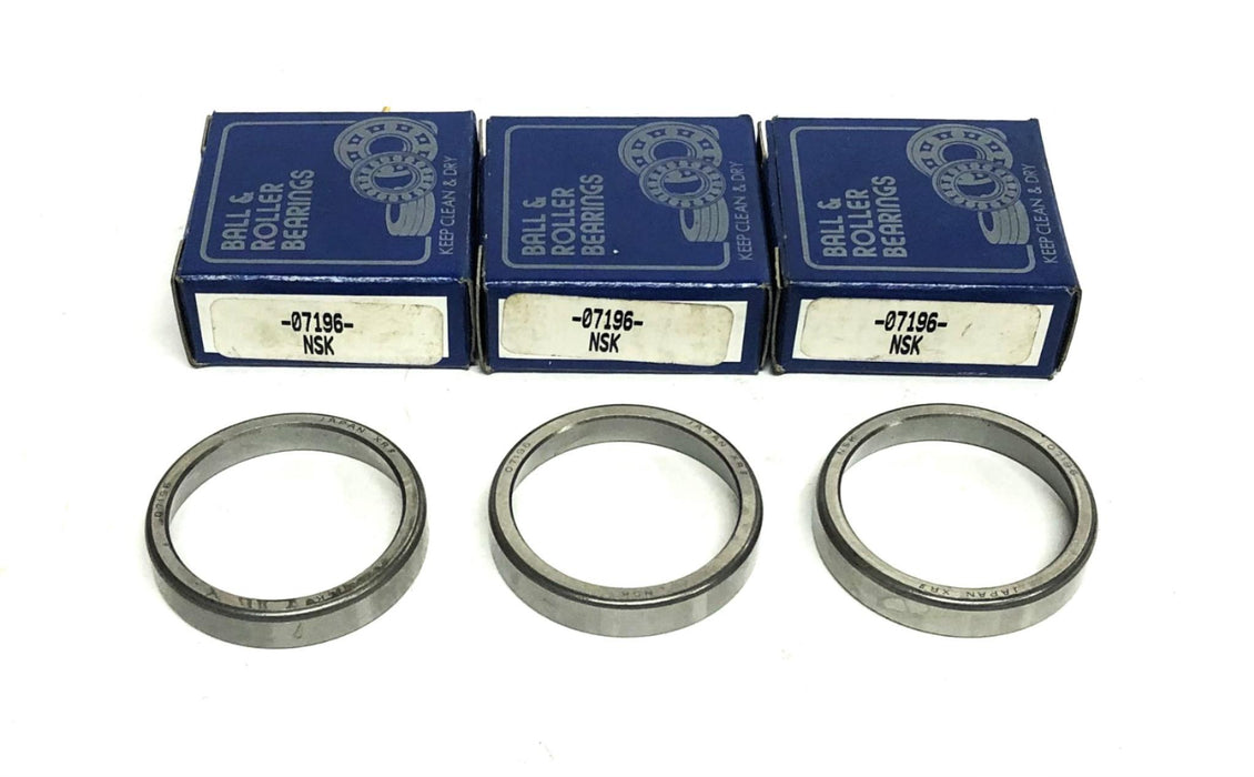 NSK Tapered Roller Bearing Cup 07196 [Lot of 3] NOS
