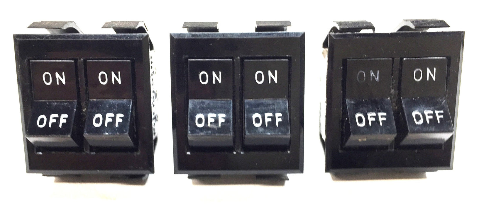 Carling Technologies 4-Blade ON/OFF Dual Rocker Switch R361 [Lot of 3] NOS