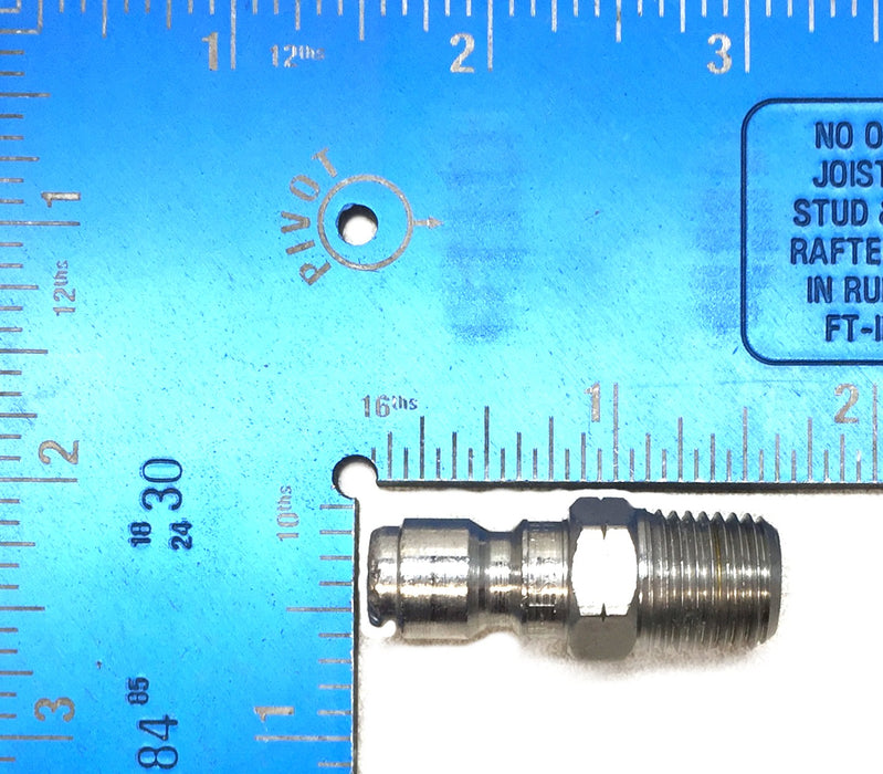 Parker 1/4" 303SS Quick Connect Plug 1/2" Male Thread SST-N2M USED