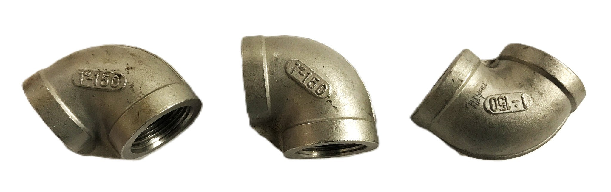 Unbranded 1 inch Female 150 Steel Pipe Elbow [Lot of 3] NOS