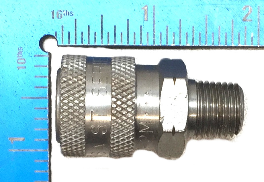 Parker 1/4" Quick Connect Chromium-6 Free Hydraulic Coupling SST-2M USED