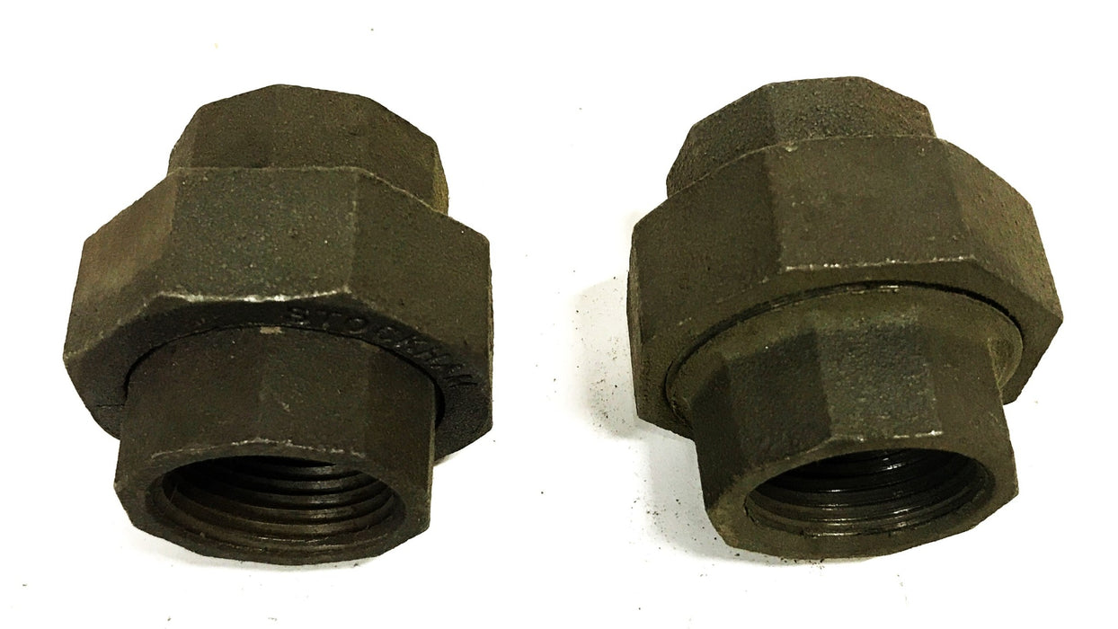 Stockham 1 inch Iron Threaded Pipe Fitting 150 [Lot of 2] NOS